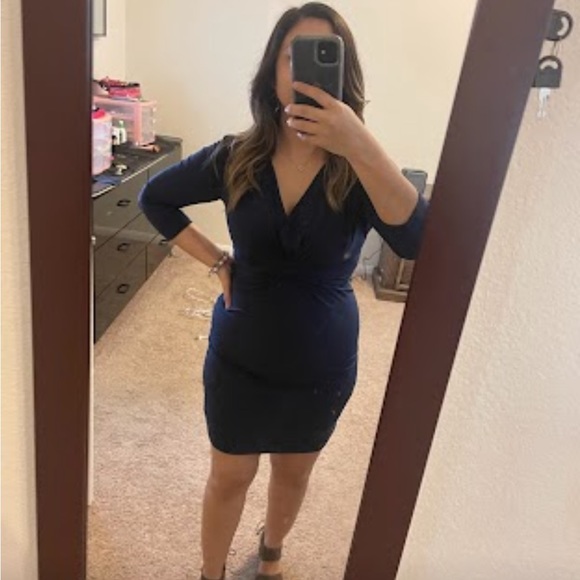 Forver 21 Navy Blue Dress - Picture 3 of 3